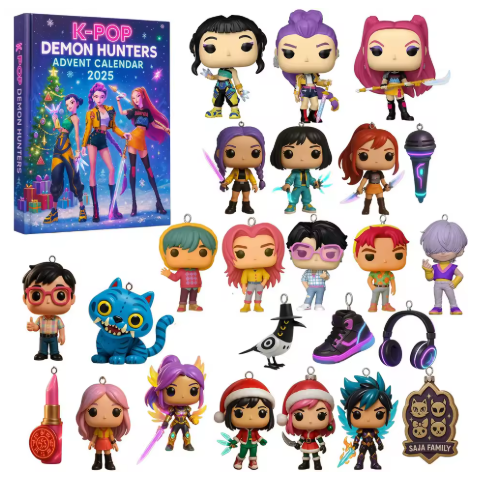 Calendriers l'avent Kpop, chasseurs de démons, décoration de bureau, cadeaux de noël pour enfants, 2025