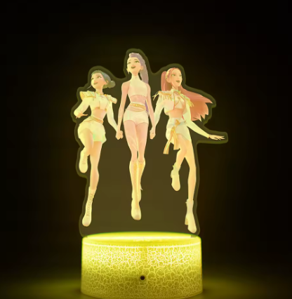 K-POP chasseurs de démons Kawaii Zoe Mira Rumi Saja garçons Superstar lumière monochrome télécommande 16 couleurs lumière veilleuse