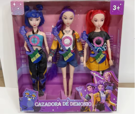 Lot de 3 Poupees Demon Hunters avec Music, neuf dans leur boite