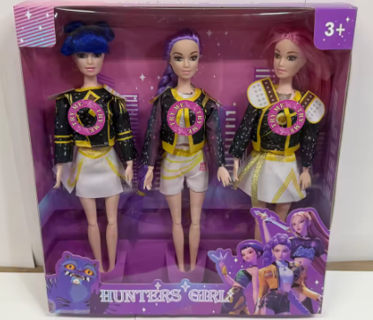 Lot de 3 Poupees Demon Hunters avec Music, neuf dans leur boite. Longueur 30cm